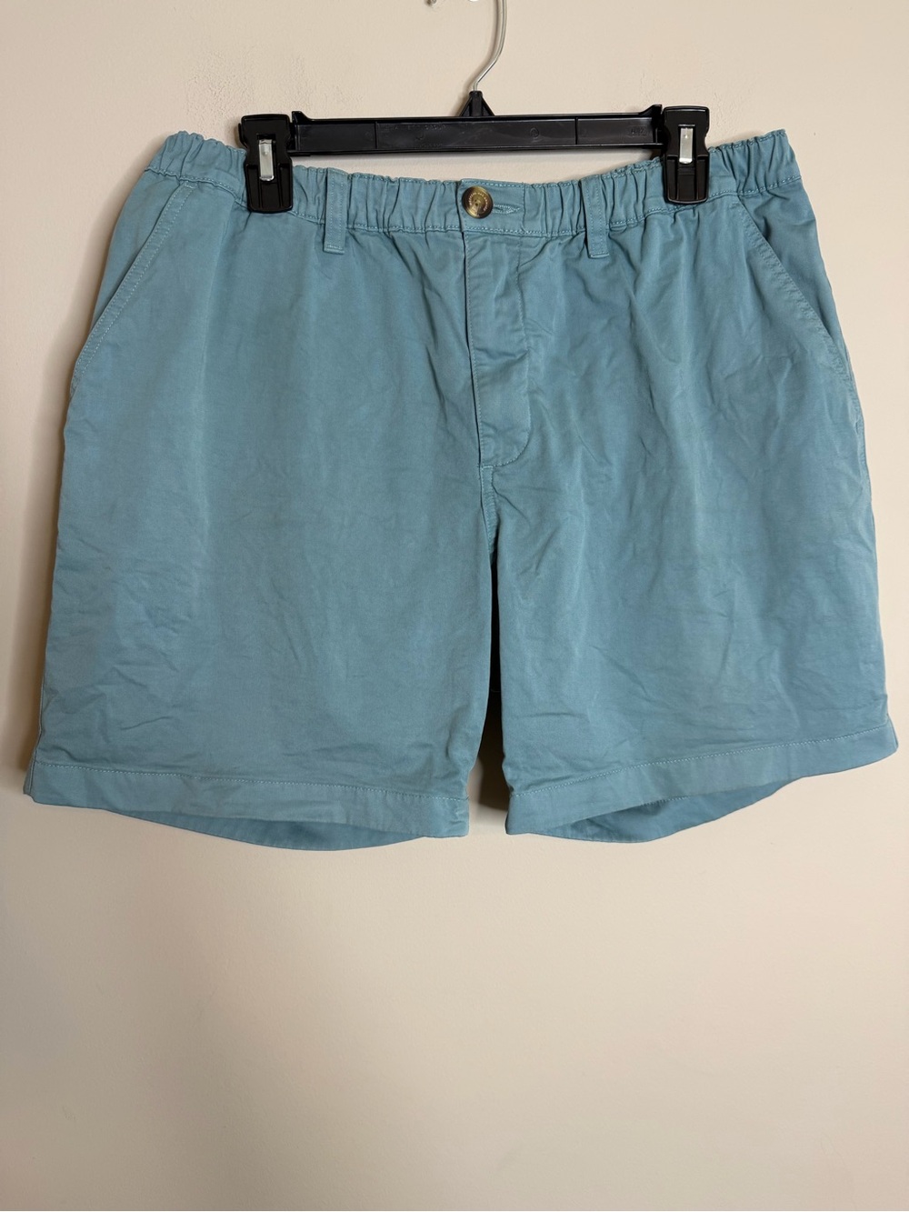 Chubbies Originals Mens Shorts X-Large Teal Blue Khaki 7” Inseam Elastic